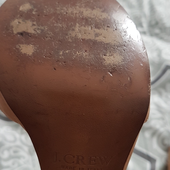 J.Crew Tan Leather High Heels, sz. 8 - Picture 3 of 3